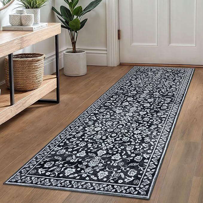 Bohemian Bloemen Gangkleed, Wasbare Antislip Entree Mat, Retro Keuken Runner Kleed voor Hal, Boerderij Woondecoratie 50x150cm 20x59inch