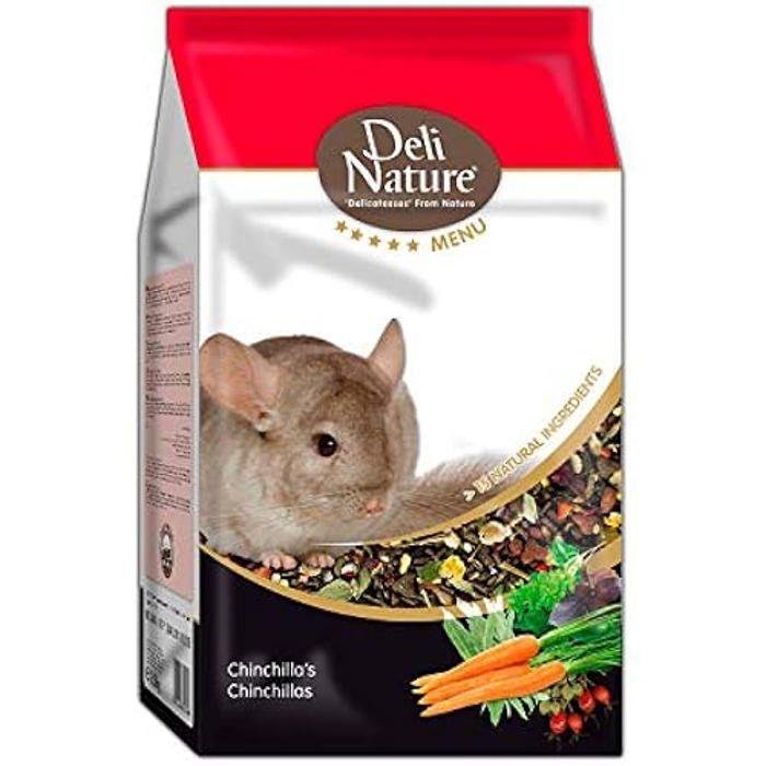 Nourriture Pour Chinchilla - DELI NATURE - 5 Étoiles - 2,5 Kg - Ingrédients Naturels - Mélange Équilibré