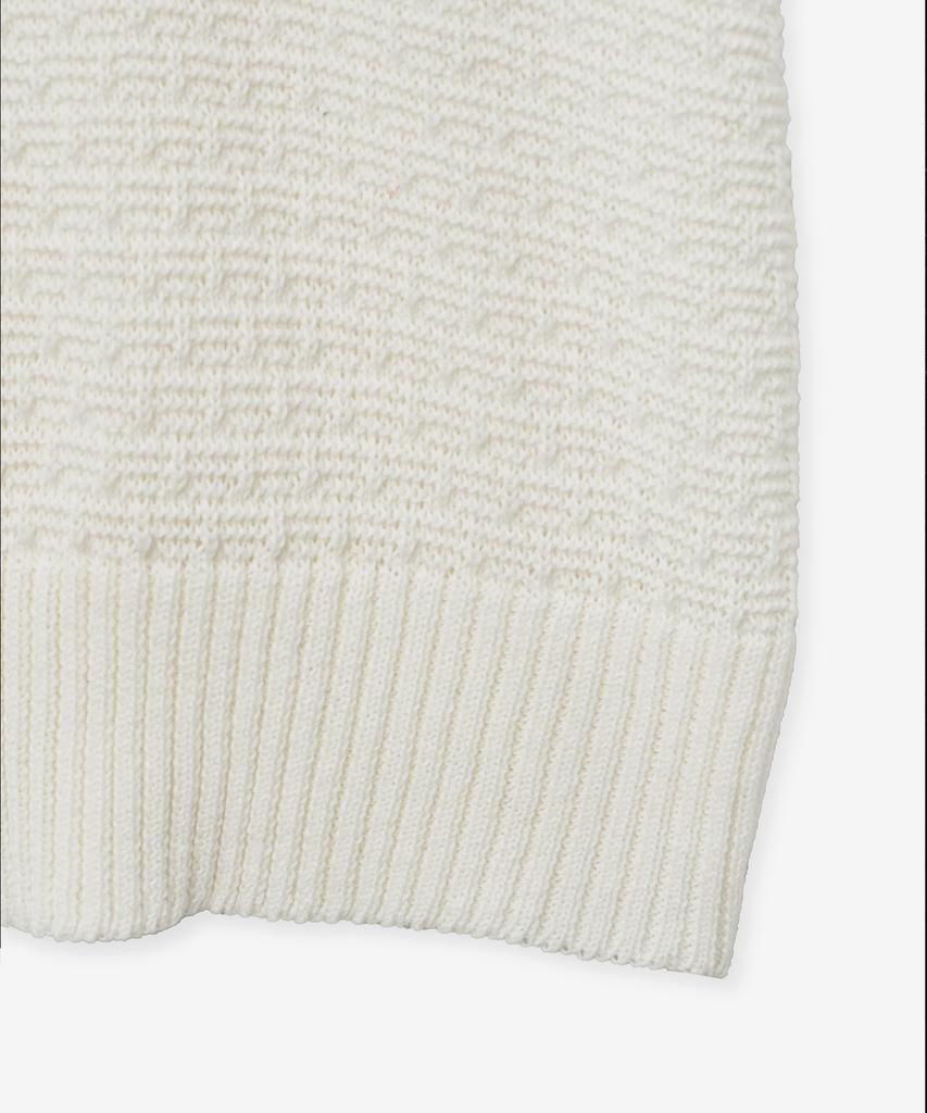 BLOND9 Soft Crop Round Short Sleeve Knit_Ivory