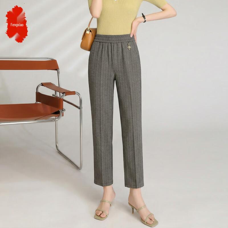 Fengxiao Women s High-Waist Straight Leg Casual Pants XL
