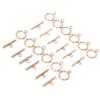 Okrągłe zapięcia przełączane ze stali nierdzewnej Zapięcia T-bar do naszyjnika DIY Biżuteria Różowe złoto