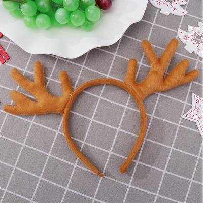 Red Christmas Antler Hair Hoops Lightweight Resin Headband Prop For Holiday Party Cosplay Accessory Hair Styling Tool