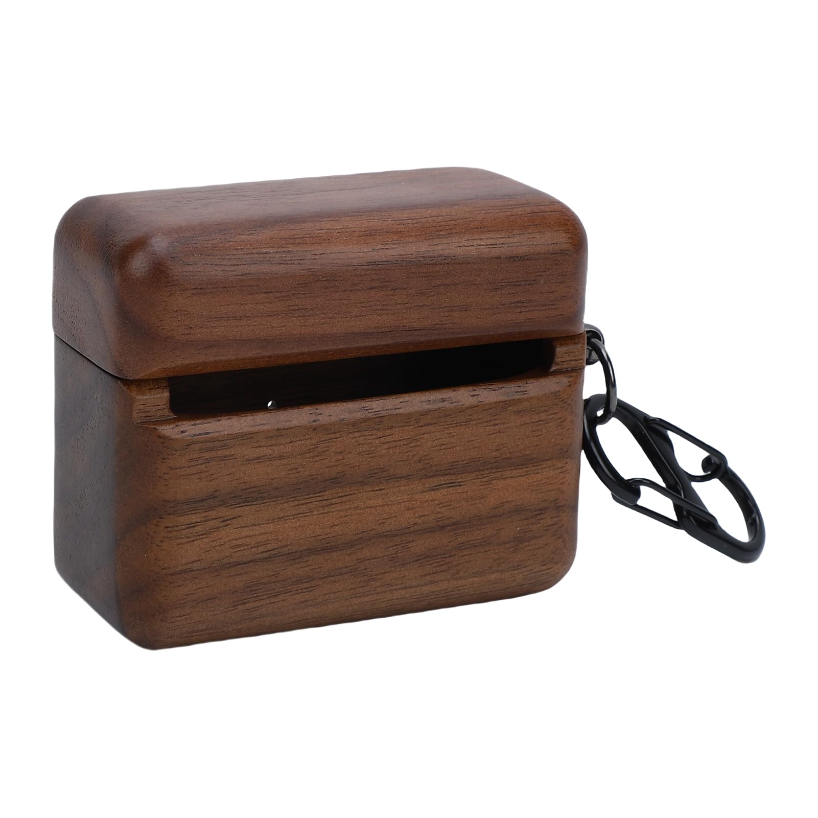 Acogedor Wooden Carrying Case, Walnut Wood Case, Compatible with Bowers Wilkins Pi8 Wireless Bluetooth Earphones Charging Case, Hand-Polished Handcraf