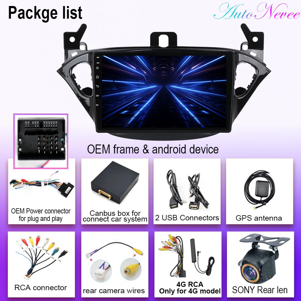 Android 14 For Opel Corsa E 2014 2015 2016 2017 2018 2019 Car Radio Audio Multimedia GPS Navigation Auto Stereo BT Carplay 2 Din