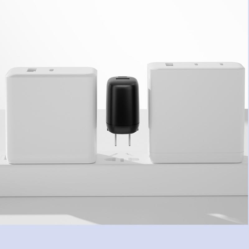 Portable 30W Power Delivery Quick Charging QC3.0 Charging Adapter, Double Port Type C+USB Wall Charger Small Designing