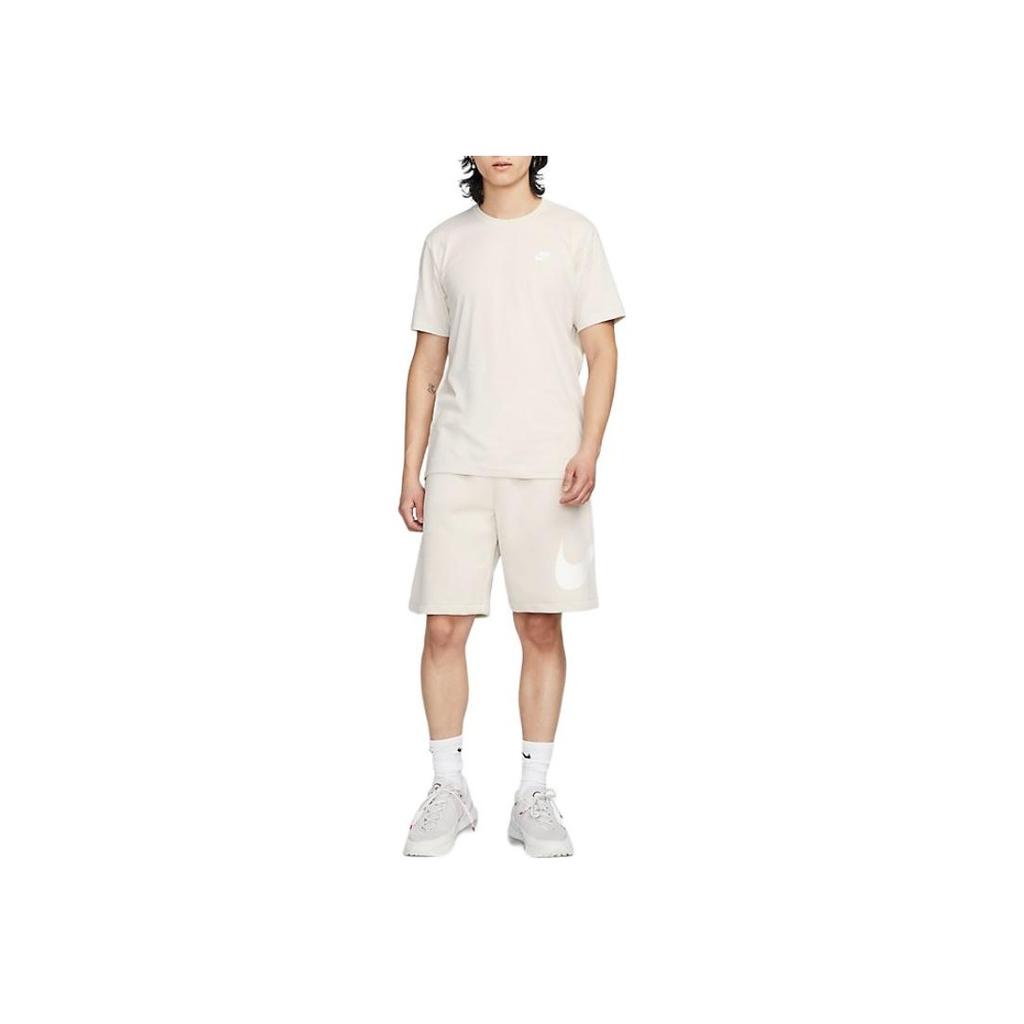 Nike Amerikanischer Stil Einfarbige Rundhals Locker Geschnitten Kurzarm T-Shirt Herren Oberteile Beige AR4999-073