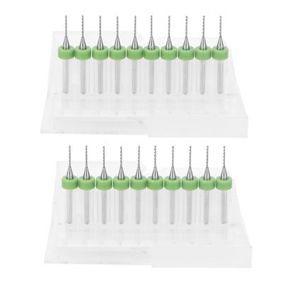 20Pcs PCB Drill Bit Alloy Tungsten Steel Circuit Board Micro Twist Vertical Punch Tool Set