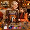 Halloween Gifts for Children Advent Calendar, Faux Diamond Art Kit, 24 Day Countdown, Countdown Surprise DIY Hanging Ornaments Craft Kit Adults,