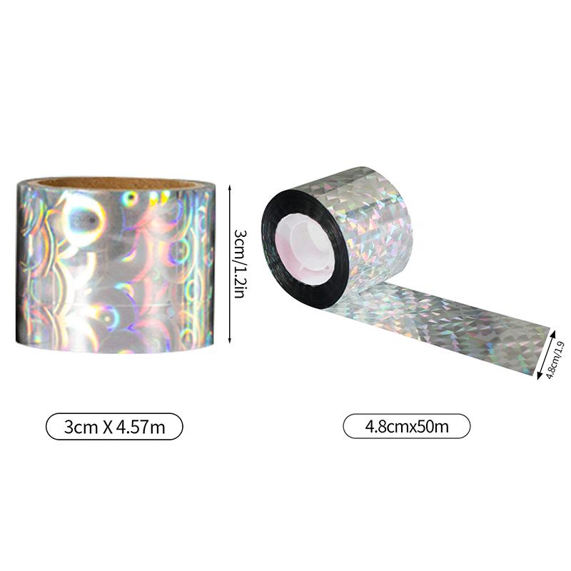 Double Sided Reflective Bird Repellent Tape Pond Orchard Anti-Bird Colored Ribbon Balcony Bird Guard Laser Bird Repellent 50/80M