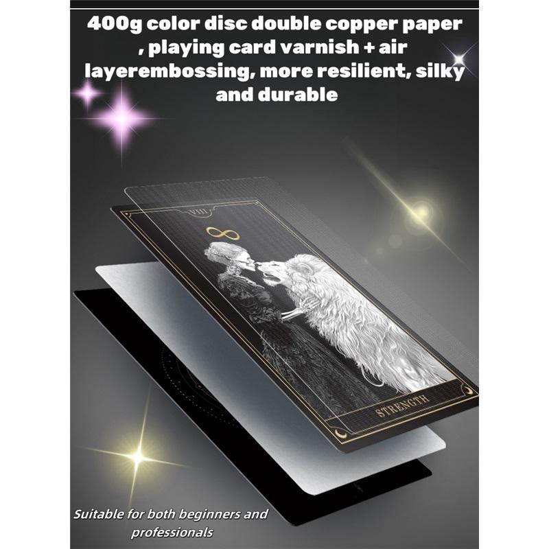 New Skull Black Tarot Deck 78 Cards Gothic Divination Oracle Dark Mystery Rider Waite Spiritual Guidance English Spanish Russian