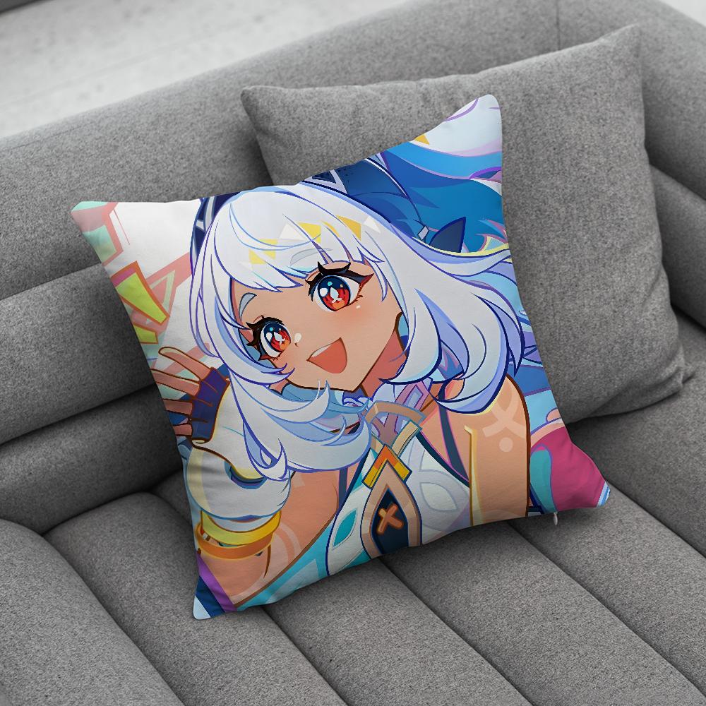 G-Genshin Impact Mualani Pillow Case Soft Cushion Cases for Farmhouse Sofa Decor Home Decorations and Protector