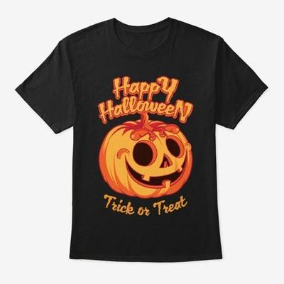 Happy Halloween Trick Pompoen T-shirt Gemaakt in de VS Maat S tot 5XL
