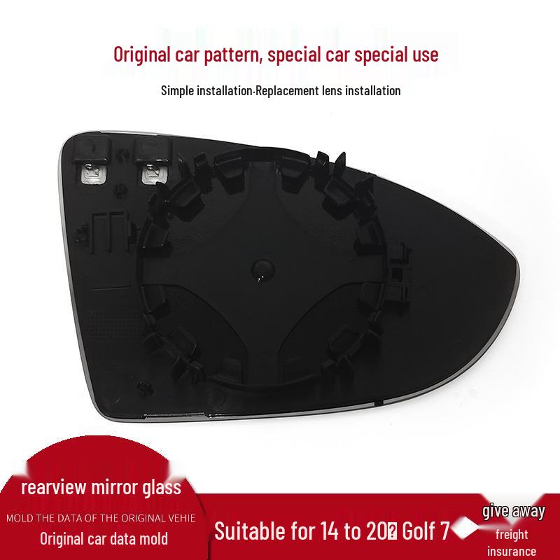 For Volkswagen Golf 7 (2014-2020) Left & Right Exterior Rearview Mirror Reflective Lenses.