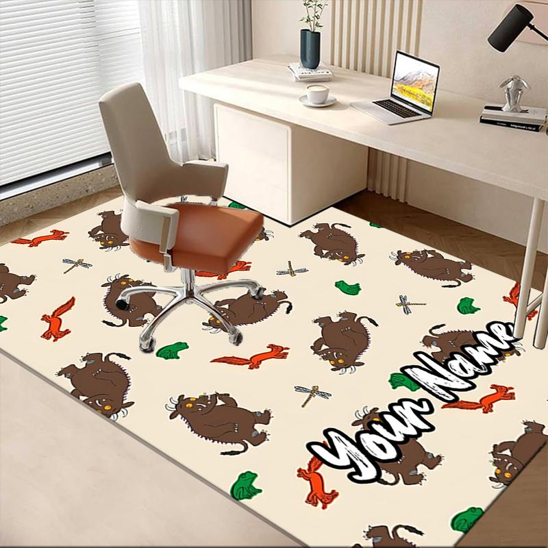 Op maat gemaakte The Gruffalo Tapijt, voor Kantoorstoel Woonkamer Slaapkamer Keuken Kamer Decoratie Cadeaus.