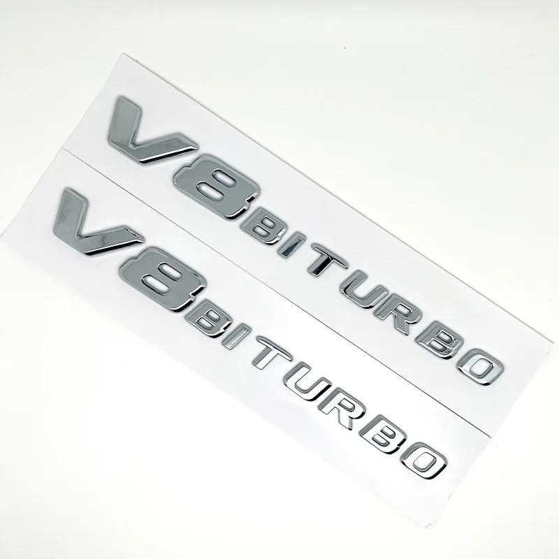 Letras de Logo C63S Negras 3D Insignia V8 BITURBO Pegatina Trasera de Estrella para Coche Maletero Emblema AMG Para Mercedes Benz AMG W205 C205 Accesorios