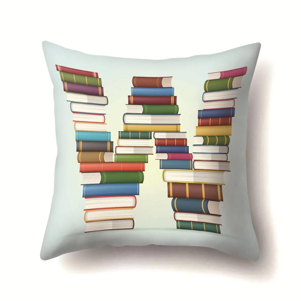Bedroom Living Room Sofa Pillow Library Cushion Cover Creative English Alphabet Pillowcase