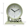 Modern Geometric Table Clock Decor Round Arabic Number Ornament Easy To Read Quartz for Tabletop Countertop Bedside