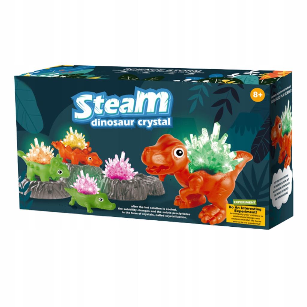 Educational Kit Crystal Growing Dinosaurs Colorful Experiments Science