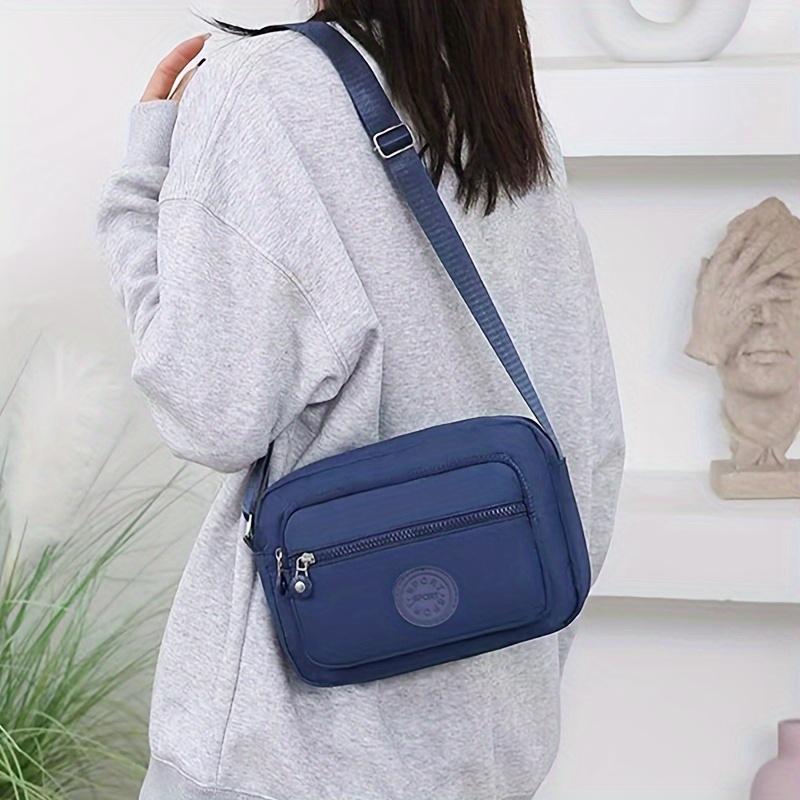 Lightweight Nylon Women's Shoulder Bag - Adjustable Strap, Casual Crossbody Design Zipper Closure, Ideal for Everyday Use