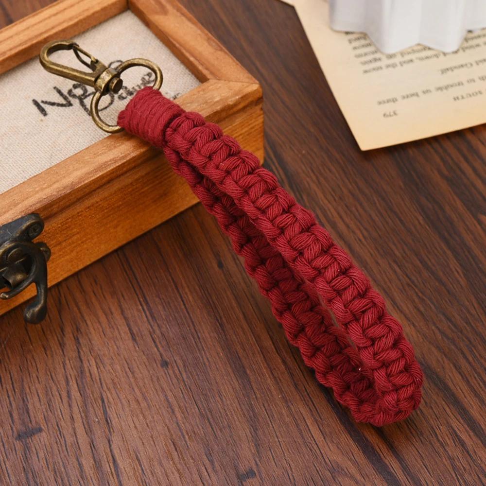 Neuer Vintage Twist Baumwollseil Schlüsselanhänger Damen Temperament Auto Tasche Schlüsselring Geflochtener Schlüsselanhänger Für Damen Schmuck Geschenk 2022