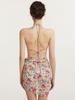 European & American Rope Bikini: Printed Strappy Backless Three-Piece Swimsuit