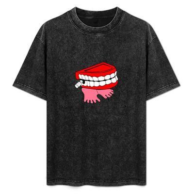 Chatter Teeth T-Shirt Vintage Graphic Tee Basketball Graphic Tees Oversized T Shirts for Men