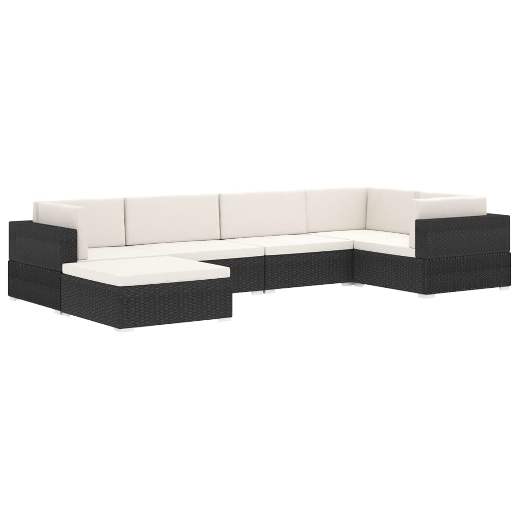 Modulares Sofaeckteil 1 Stück + Kissen Grau Polyrattan