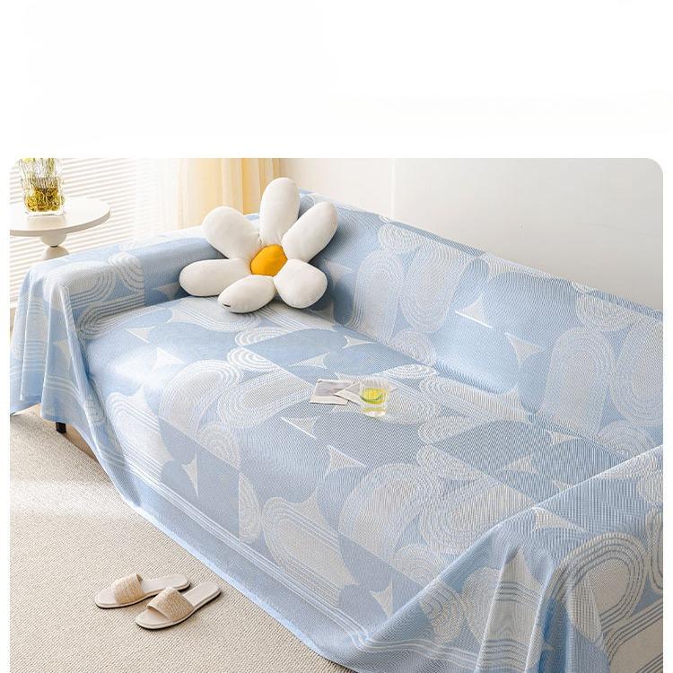 Cool Ice Silk Sofa Cover Towel Full Covered Cover Blanket Summer Sofa Cushion Summer Simple Design Modern Summer Mat Cushion