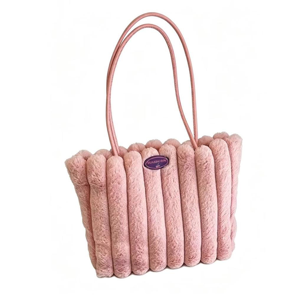 New Autumn And Winter Plush Bag Fashionable Foreign Style Crossbody Underarm Versatile Handbag Large Capacity Shoulder Bag