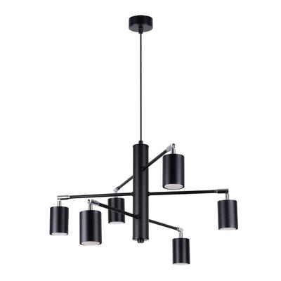 Modern Black Pendant Lamp Lemmi 6Xgu10 10W Sl.1207 Sollux Lighting