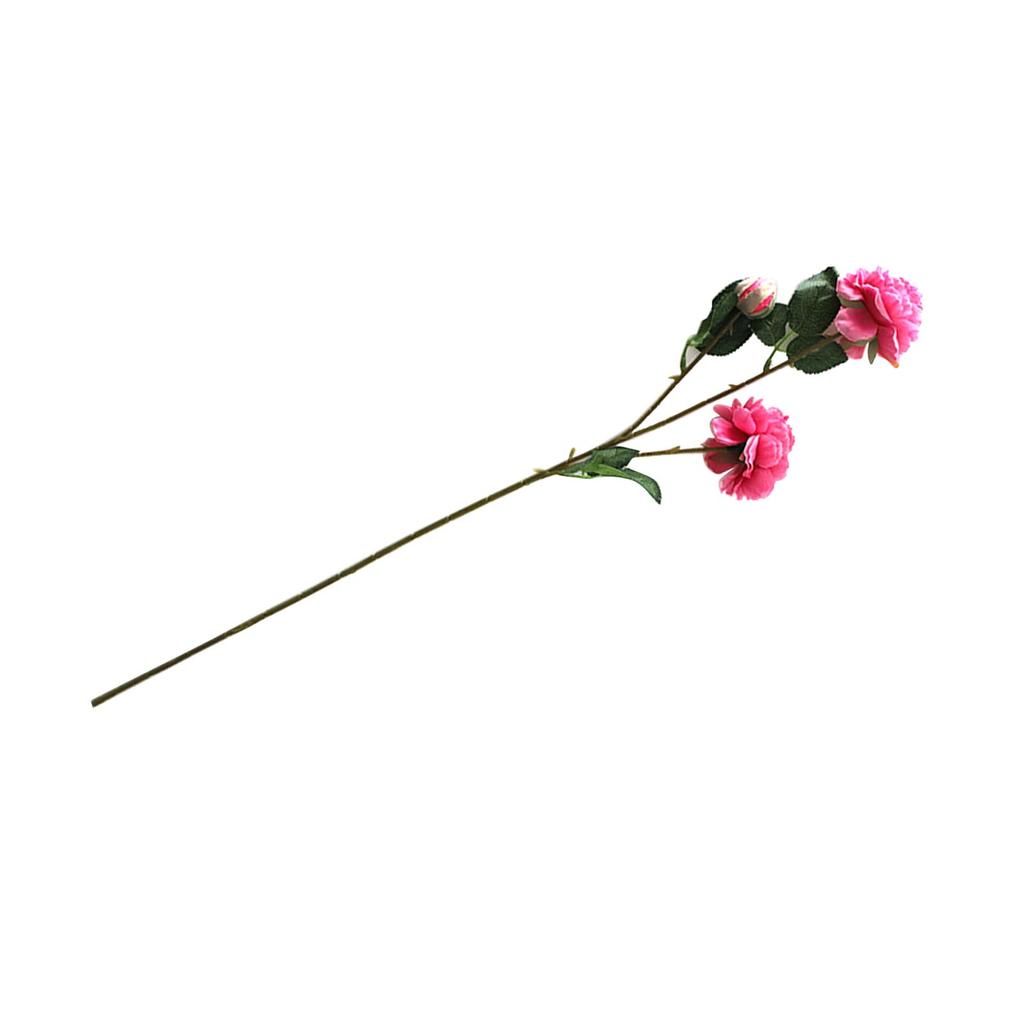 Simulated 3 Hded Peony Decoration Rlistic Artificial Peony Branch for Wedding