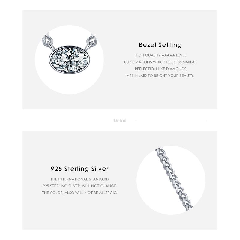 MODIAN 925 Sterlingsilber Einfache Mode Halskette Anhänger für Frauen Luxus Klarer Zirkonia Weiblich Hochzeit Feiner Schmuck Geschenke