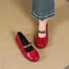 Chaussures simples de ballet Mary Jane rétro françaises pour femmes printemps et été 2025, nouvelles à bout rond, à bride unique à bouche basse, chaussures de grand-mère