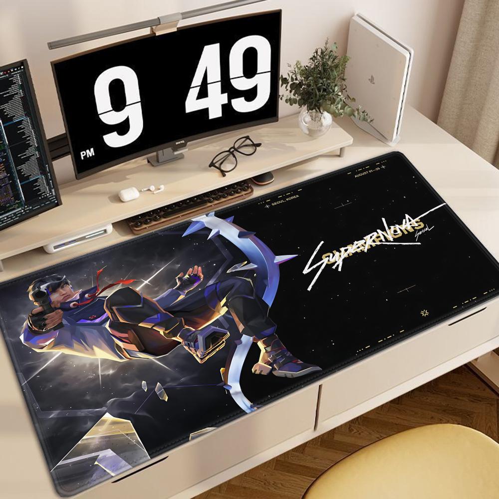 Grote Gaming Muismat Valorant ISO XXL Nieuwe Toetsenbordmat Gamer Muismat op De Tafel Snelheid Bureau Mat Anime x Muismatten