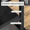 Industrial Accent Display Rack 7 Tier Bookcase, Display Rack for Living Room, Office, Bedroom, Black