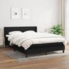 Bed with Mattress - Exclusive Home - 140x190 Cm - Adjustable Headboard - Black - Durable Fabric