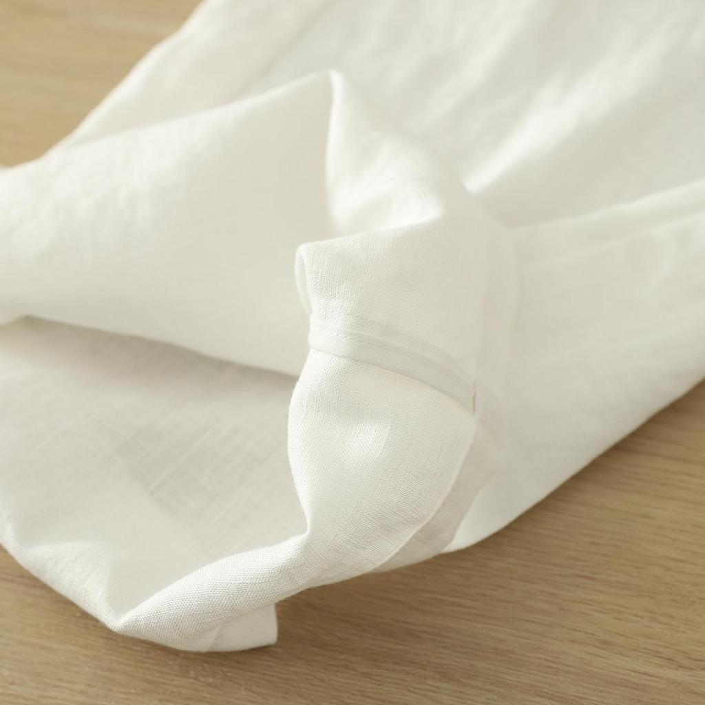 Japanese Pure Linen Women's Wide-Leg Elastic Waist Pants