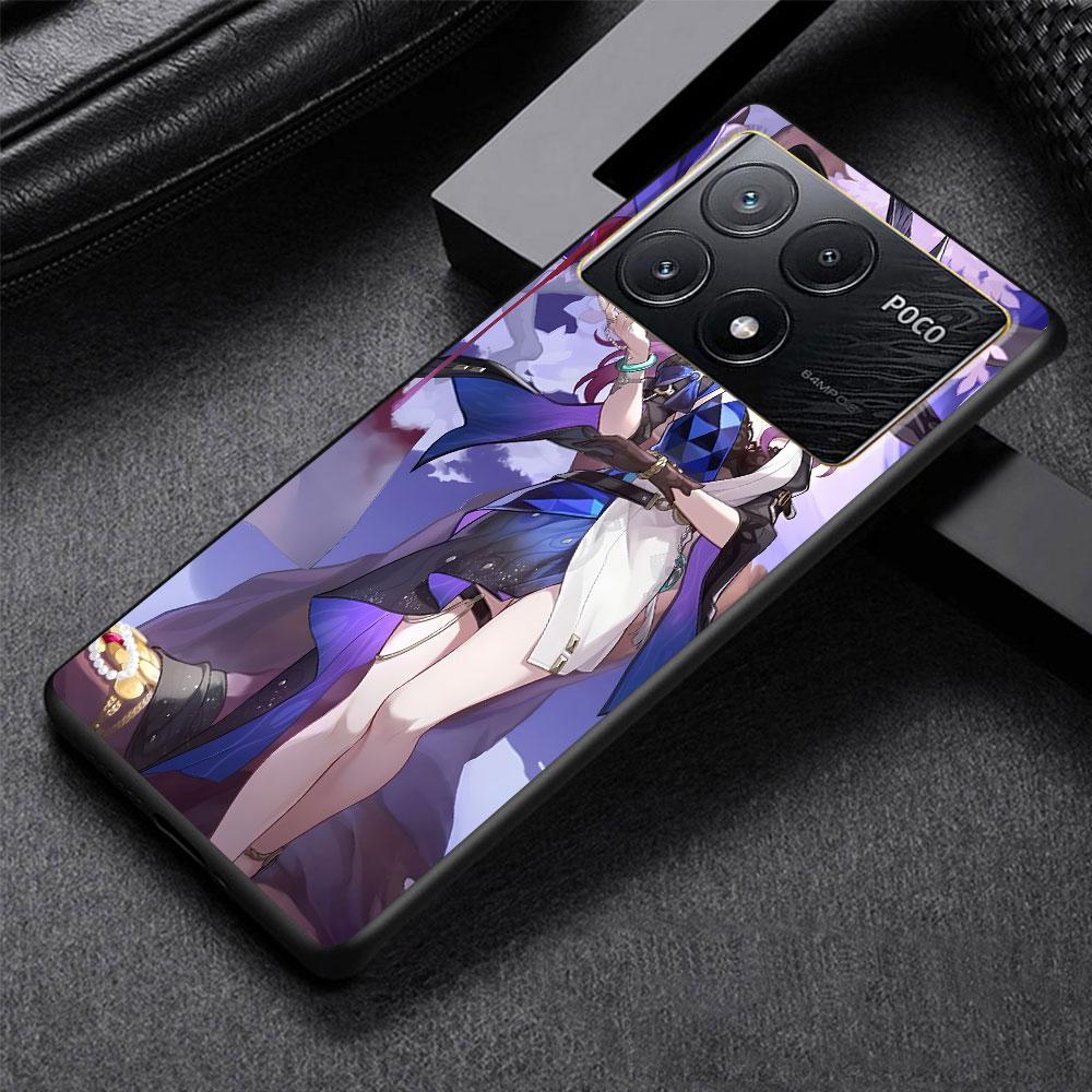 Jade Honkai Star Rail Case for Xiaomi Poco M3 X3 NFC X5 M5s M4 Pro 5G F3 Black Silicone Soft Phone Cover Coque
