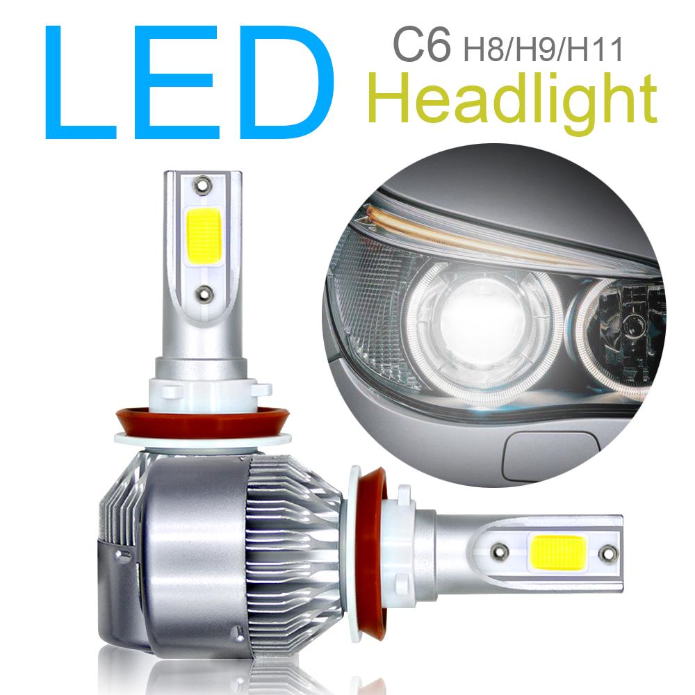 Advanced COB Chips High/Low Beam/Fog Light Bulbs 10800LM 6000K 120W Super Bright White 2pcs H7 LED Headlight Bulbs Conversion Kit Advanced COB Chips High/Low Beam/Fog Light Bulbs 10800LM 6000K 120W Super Bright White 2pcs H7 LED Headlight Bulbs Conversion Kit