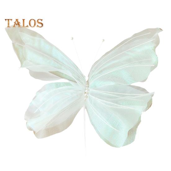 

Большая искусственная бабочка из марли, имитация бабочки, 3D-поддельная бабочка с искусственным жемчугом для украшения стены свадебного фестиваля золотистый