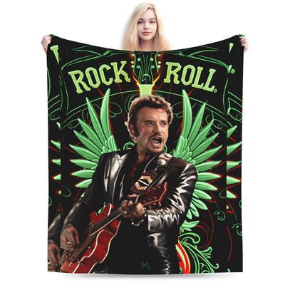 French Singer Johnny Hallyday Rock Star Blanket Quality Warm Soft  Throw Blanket Spring Boy Girl Couch Chair Bedspread