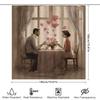 Romantic Couple Waterproof Shower Curtain for Bathroom, Warm Home Decoration, Ideal Gift for Valentine's Day