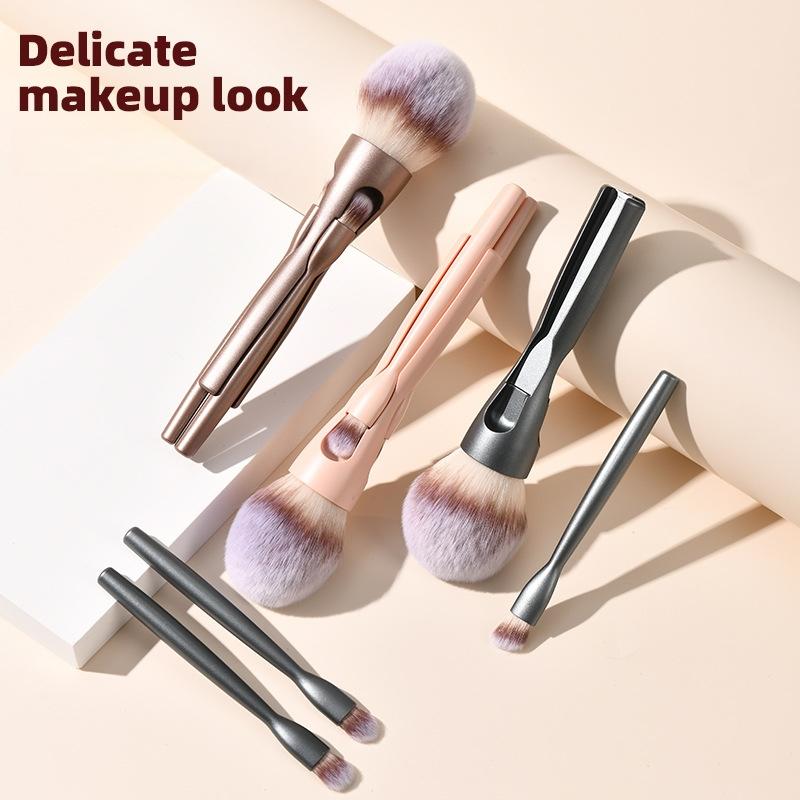 4Pcs Powder Blusher Eye Shadow Concealer And Convenient Makeup Brush New 4-In-1 Magnetic Makeup Brush Set