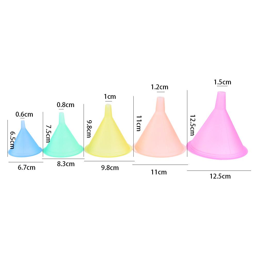 Plastic Candy Color Anti-leakage Liquid Home Filling Oil Funnel Fluids Filler Kitchen Tool Funnel
