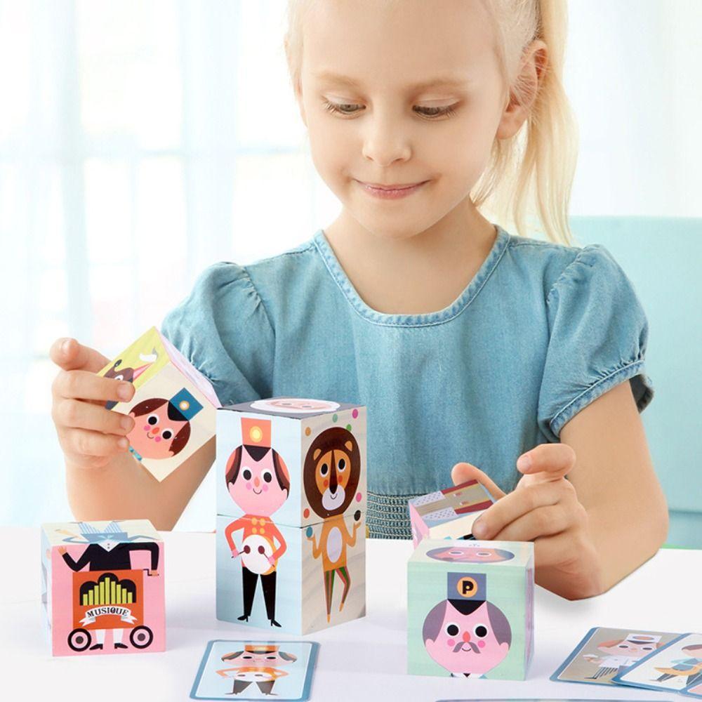 

Красочный блок, детский персонаж, игрушка-головоломка, обучающая игрушка для развития интеллекта, детский сад