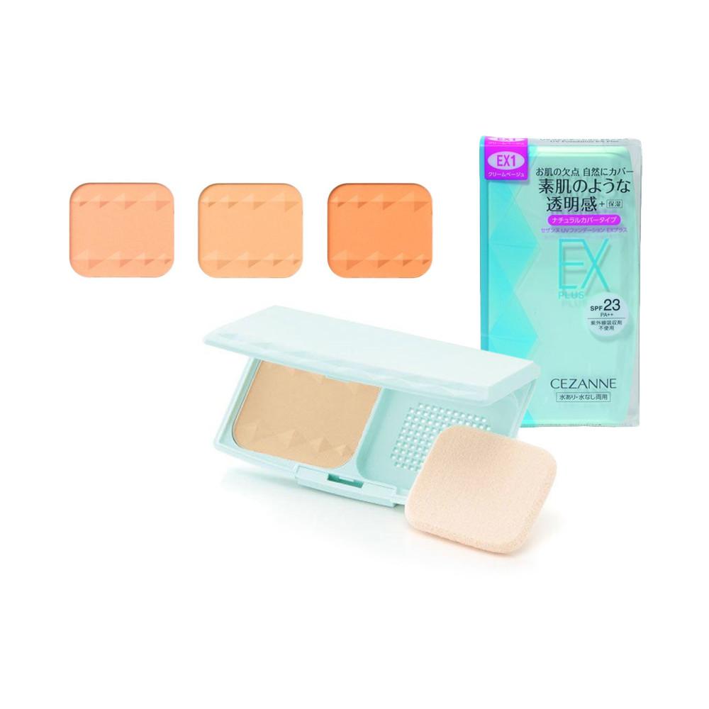 Cezanne UV Foundation EX Plus Refill EX1 Cream Beige EX2 Light Ochre EX3 Ochre 11g
