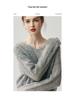 Loose Velvet Cashmere Sweater: 2025 Autumn/Winter Round Neck Hollow Knit Women's Cardigan