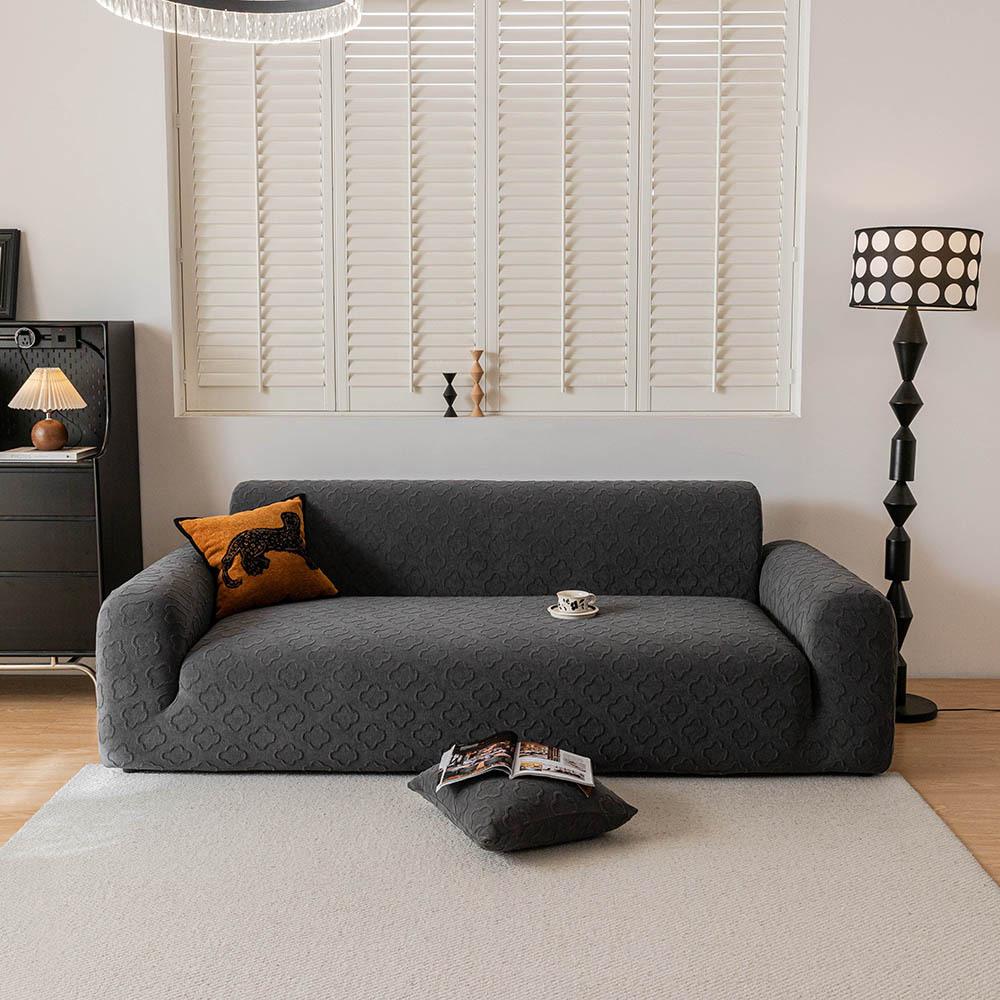 Four leaf Clover Cream Sandstorm Hair Cover A New All Purpose Cat Scratch Resistant All Inclusive Sofa Protective Cover for All Four Seasons