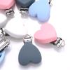 3Pcs Silicone Pacifier Clip Star Heart Round Silicone Clips for DIY Pacifier Chain Accessories Baby Soother Nursing Dummy Holder