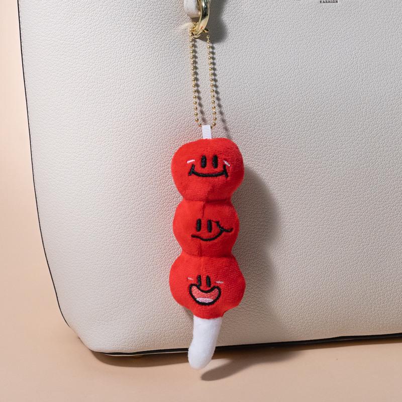 Fruit Plush Toy Keychain - Persimmon, Apple, Banana Backpack Accessory
